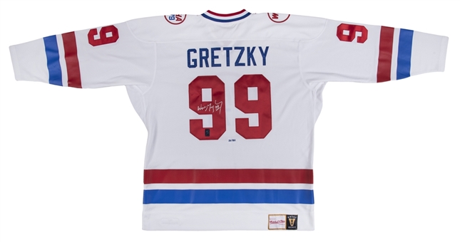 Wayne Gretzky Signed World Hockey Association White Jersey - LE 25/150 (Beckett)
